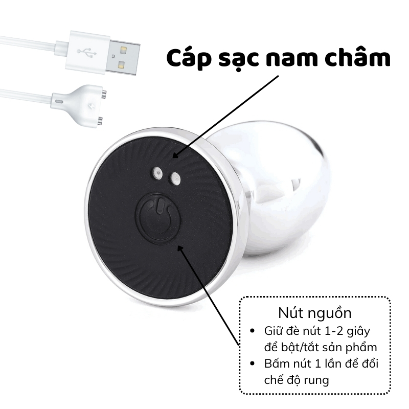 Plug rung hậu môn inox Mizzze Runyu