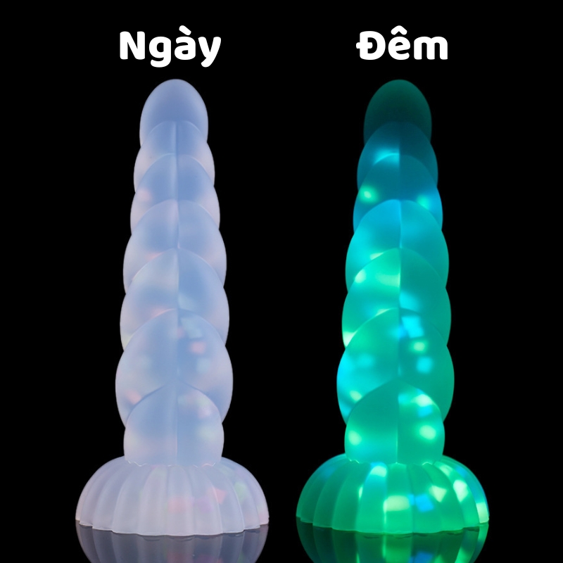 Plug hậu môn xoắn dạ quang A117