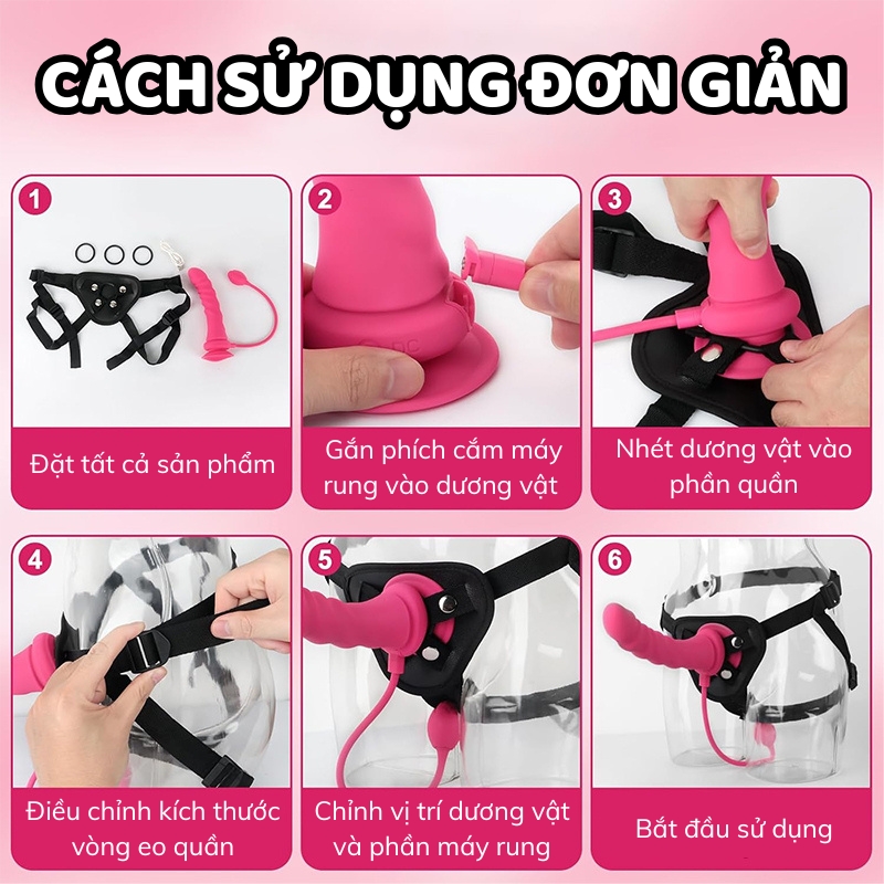 Dương vật giả dây đeo cho les điều khiển bằng app Kangding