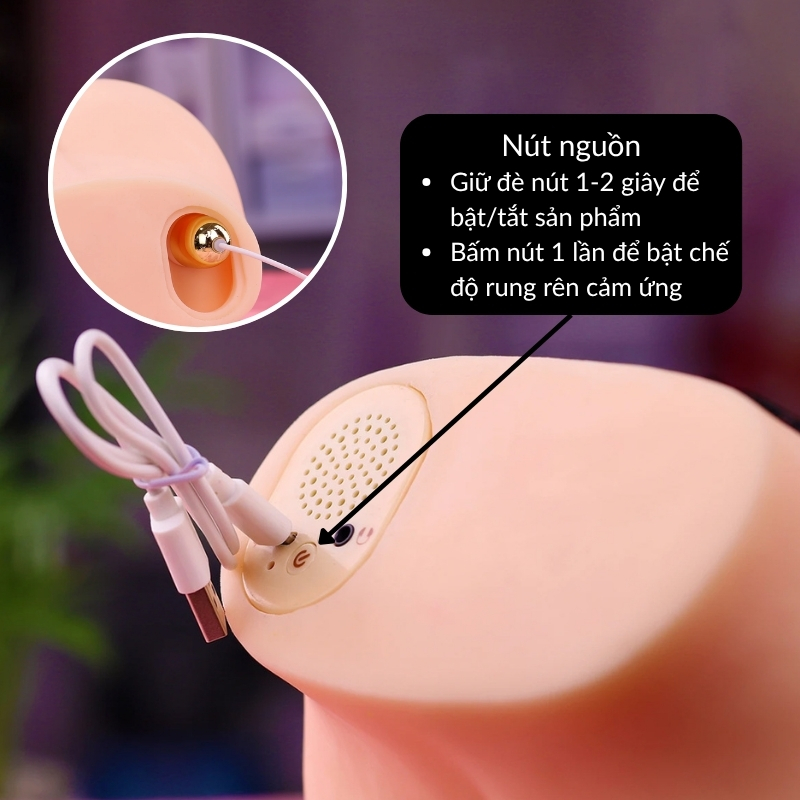 Mông giả rung rên cảm ứng Manmiao MD-15