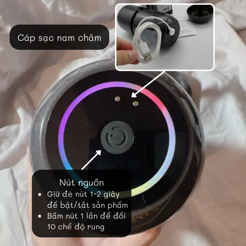 Cốc thủ dâm rung, co bóp điều khiển app Galaku Rotating Suck