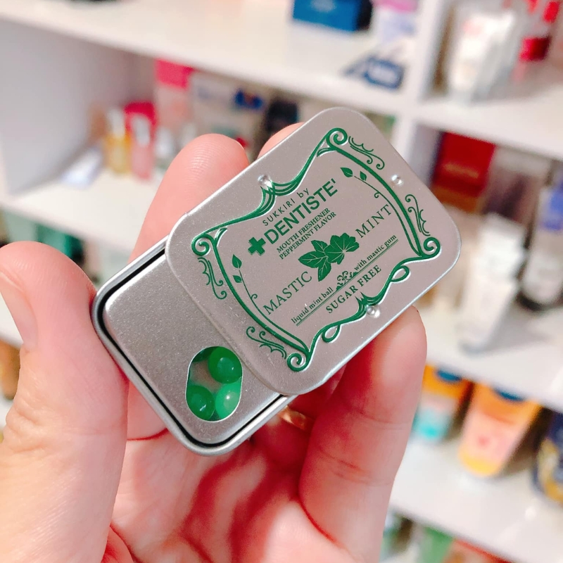Kẹo ngậm bú cu bạc hà the mát Mastic Mint Thái Lan