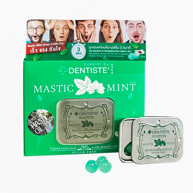 Kẹo ngậm bú cu bạc hà the mát Mastic Mint Thái Lan